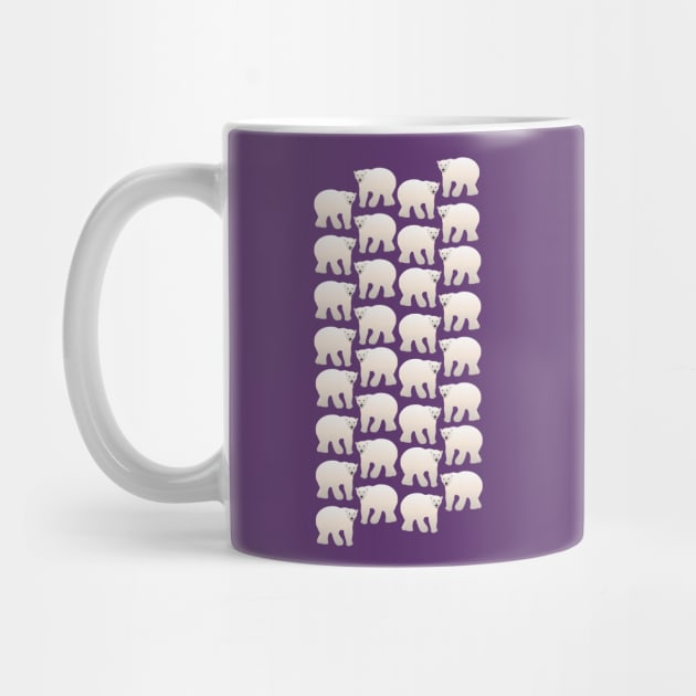 Adorable Polar Bear Pattern (on purple) by Davey's Designs